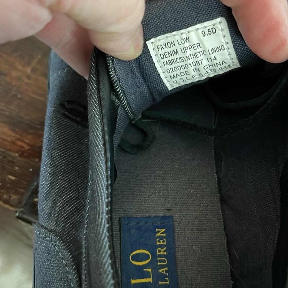 Men’s Polo Ralph Lauren Denim Faxon Sneakers Size 9.5 - Picture 6 of 7
